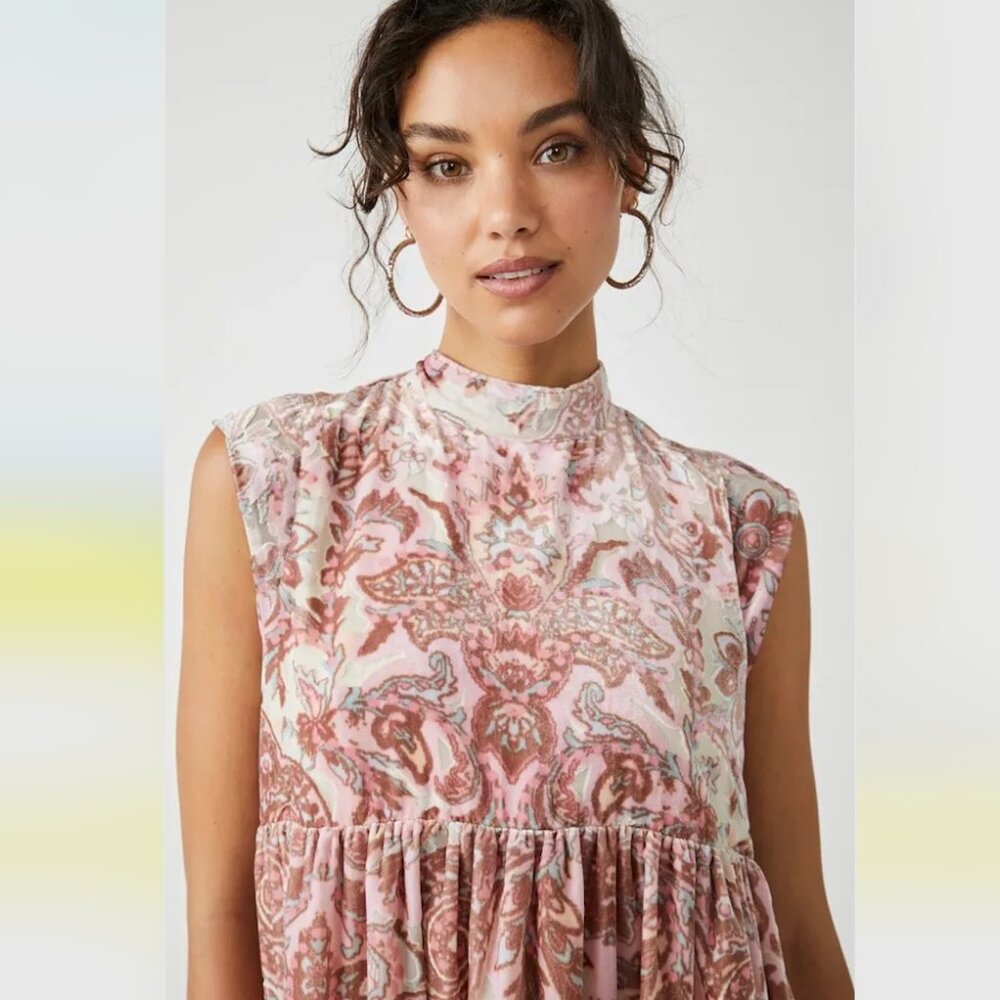 nwt Free People All The Time Velvet Mini Dress - Women's Size Medium - Picture 4 of 10